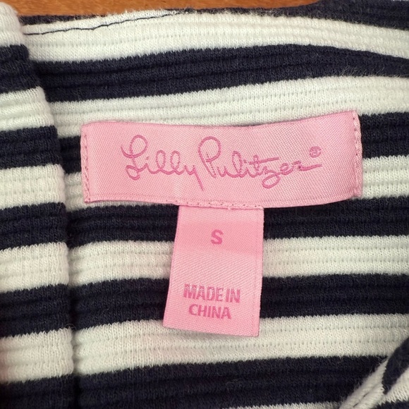 Lilly Pulitzer Charlene Blue and White Stripped Dress Size Small - Picture 5 of 6